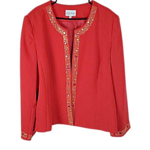 Lilly & Taylor Red Pantsuit - Picture 3 of 11